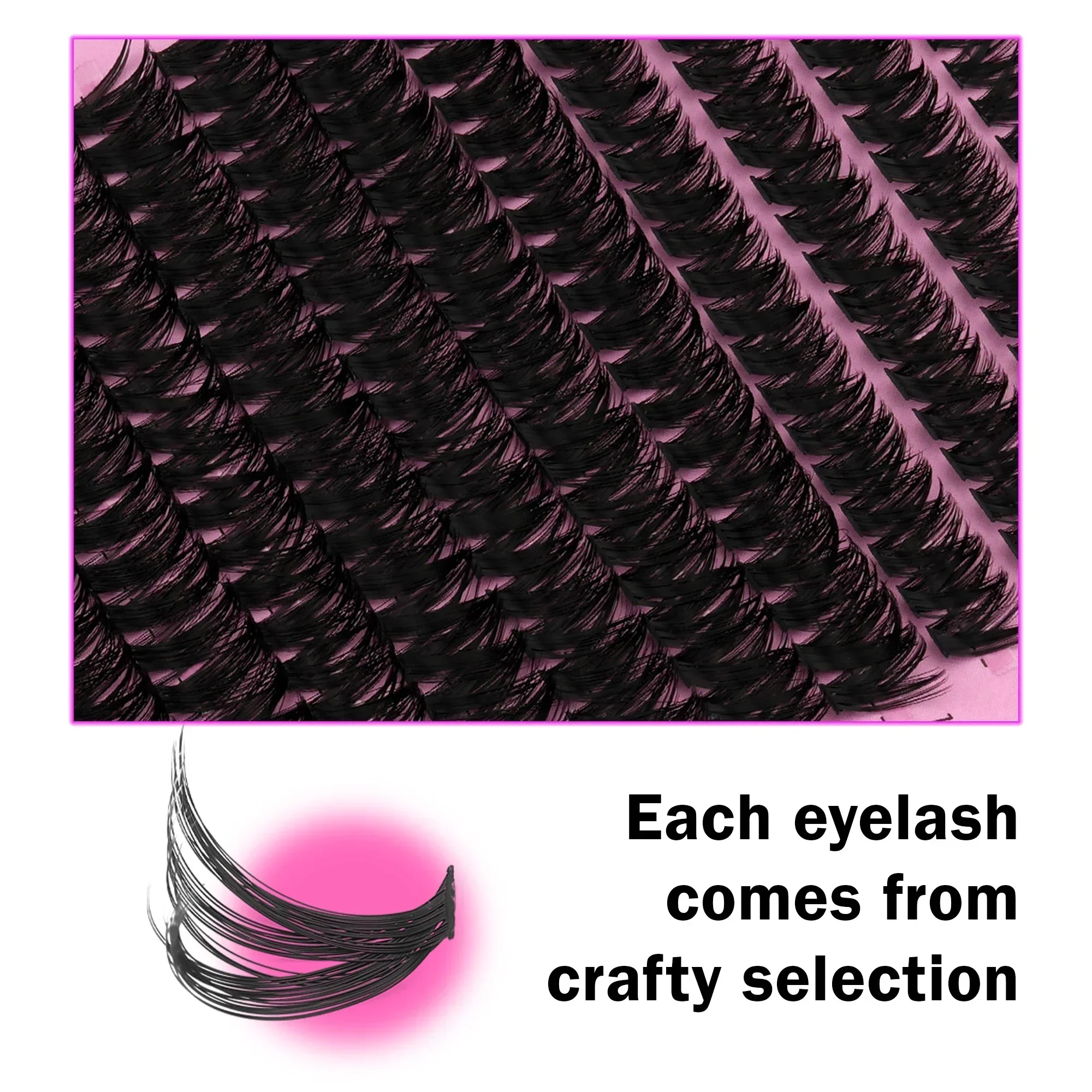 14 Rows Russian Cluster Lashes - đánh giá và giá Eyelash Extension Russian