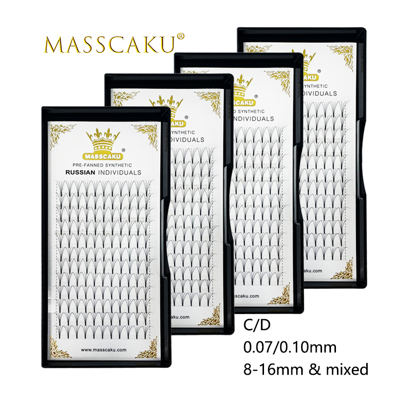 Sỉ 12 Đường 3D 4D 5D 6D Premad - đánh giá và giá Eyelash Extension Russian